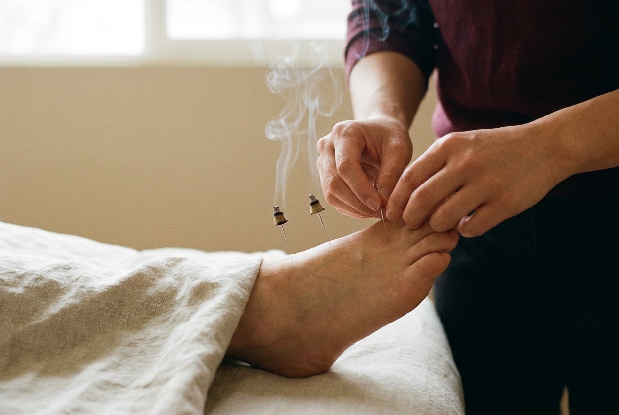 Gros plan net sur un pied de patient allongé